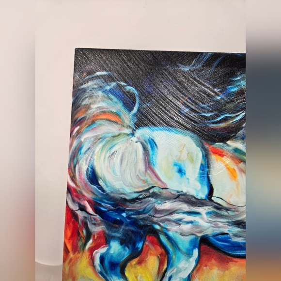 Marcia Baldwin The Stallion Prance Colorful Horse Art On Canvas 15x15 Equestrian - Picture 6 of 9